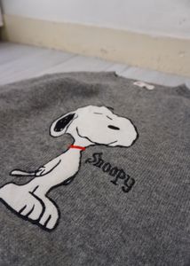Snoopy Grey Pullover Sweater