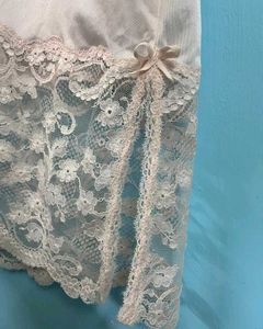 Light Baby Pink Night Slip Dress With Lace Details