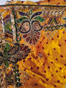 Elegant Yellow Embroidered Saree