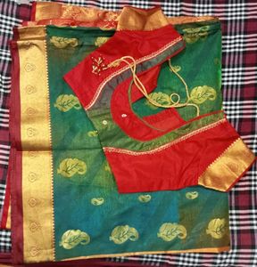 Stitched Blouse With Saree (Function Party Wedding