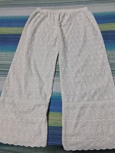 A White Chikankari Pallazo