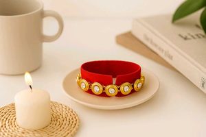 Gold-tone Crystal Link Bracelet (Artificial)