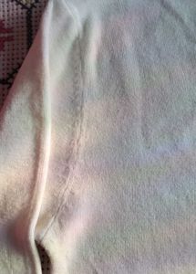 White V-neck Sweater For Women