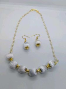 Silk Thread Necklace Set