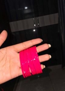 Pink Sparkly Bangles 2&#34;4 Inch