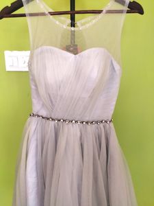 Flared Net Party Wear Dress/New With Tag