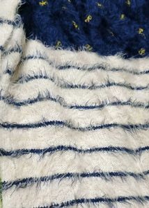 Striped Fluffy Knit Sweater