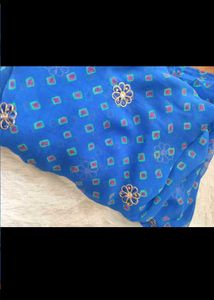 BLUE GEORGETTE SAREE