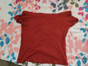 Red Off-Shoulder Top