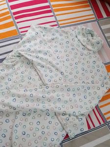 Patterned Turtleneck Top