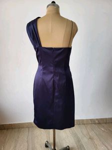 One-Shoulder Satin Dress