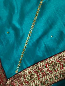Elegant Teal Saree