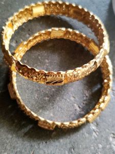 Gold Bangle Pair