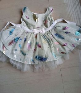 Beautiful Sea Green Frock For Baby Girls