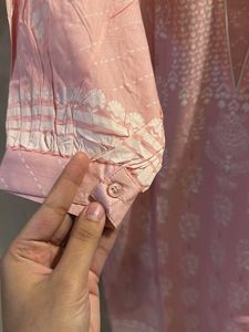 Pink Embroidered Kurti