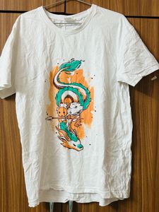 Dragon White Graphic T Shirt