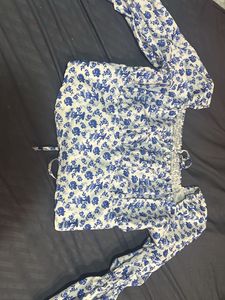 Cute White Top (floral)
