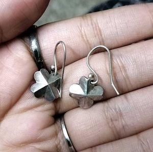 925 Sterling Silver Clover Earrings Without Box