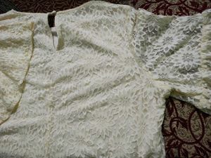 H&amp;M Lace Bell Sleeve Top