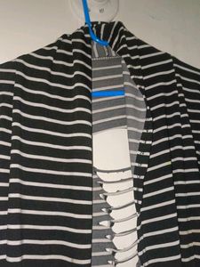 Striped Open Cardigan