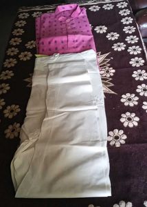 Pink Patterned Men&#39;s Kurta