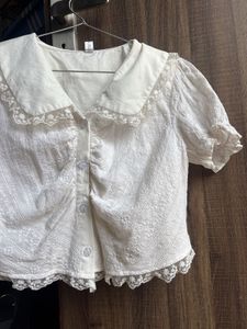 Lace Trimmed Blouse
