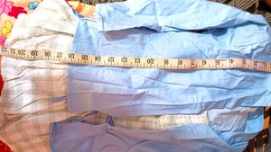 Cute Blue Lace-Up Blouse