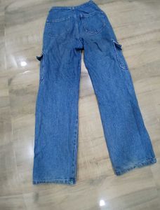 Vintage Wash Cargo Jeans
