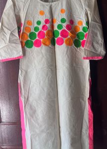 Shakumbhari Multicolor Thread Word Kurti