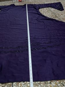 Blue Abaya Nida Fabric
