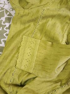 Biba Olive Green Kurti and Salwar