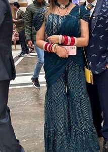 Elegant Teal Sharara Set