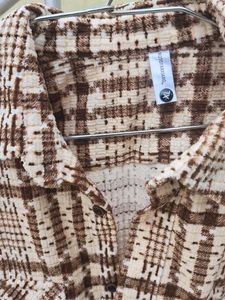 Brown Plaid Flannel Shirt