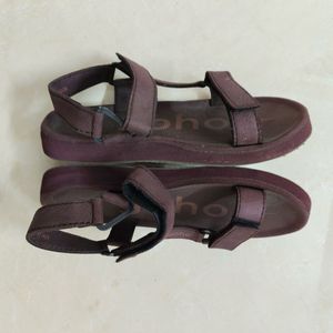 Boho Brown Leather Sandals