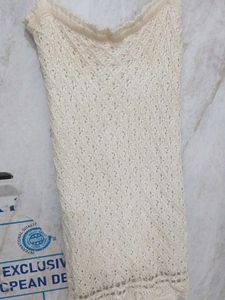 Cream Crochet Mini Dress