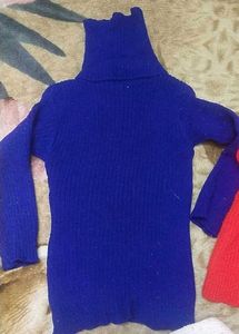 Blue Turtleneck Sweater 2-6 Year Kids Boys & Girls