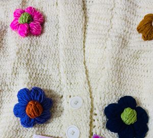 Crochet Flower Cardigan