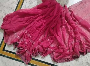 Women&#39;s Red Georgette Saree