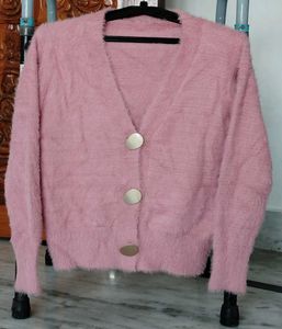 Fluffy Pink Cardigan