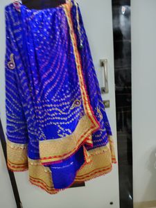 Bandhani Lehenga With Unstitched Choli
