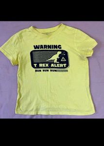 Yellow Y2k T-rex  Baby Tee