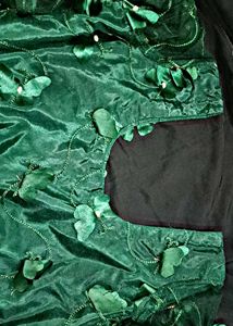 Net Green Butterfly Kurti Free With Churi