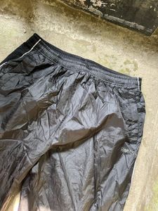 Black Nylon Windbreaker Pants