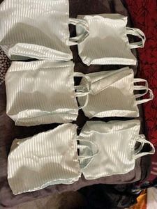 Elegant Striped Favor Bags (Set of 6)