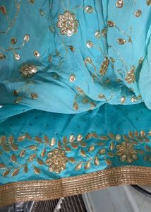 Teal Embroidered Kurta Set