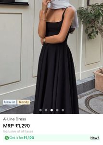 Elegant Black A-Line Dress