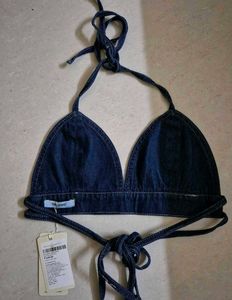 Denim Bralette Top