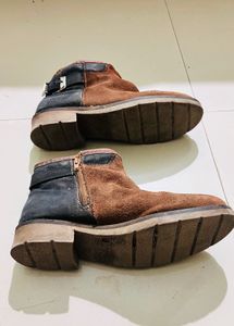 Brown Suede Ankle Boots