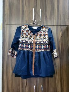 Boho Embroidered Tunic Top