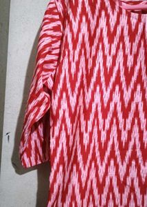 Red Stripped Straight Kurtha